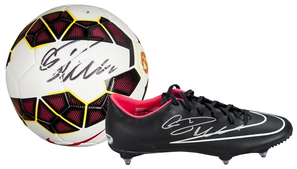 Cristiano Ronaldo Signed Soccer Ball and Signed Right Cleat (PSA/DNA)
